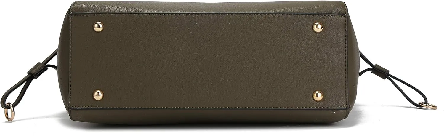 MKF Collection Women's Tote Bag With Wristlet Wallet Bag, Solid Vegan Leather Handbag Purse Set by Mia K