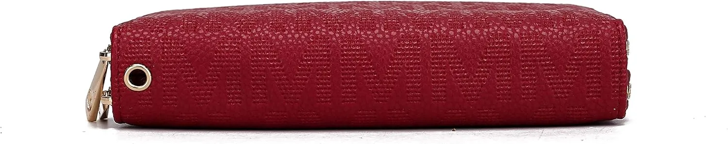 MKF Collection Wristlet Wallet for Women, Small Vegan Leather Credit Card Holder with Zipper Coin Pocket Wallet Purse Handbag By Mia K