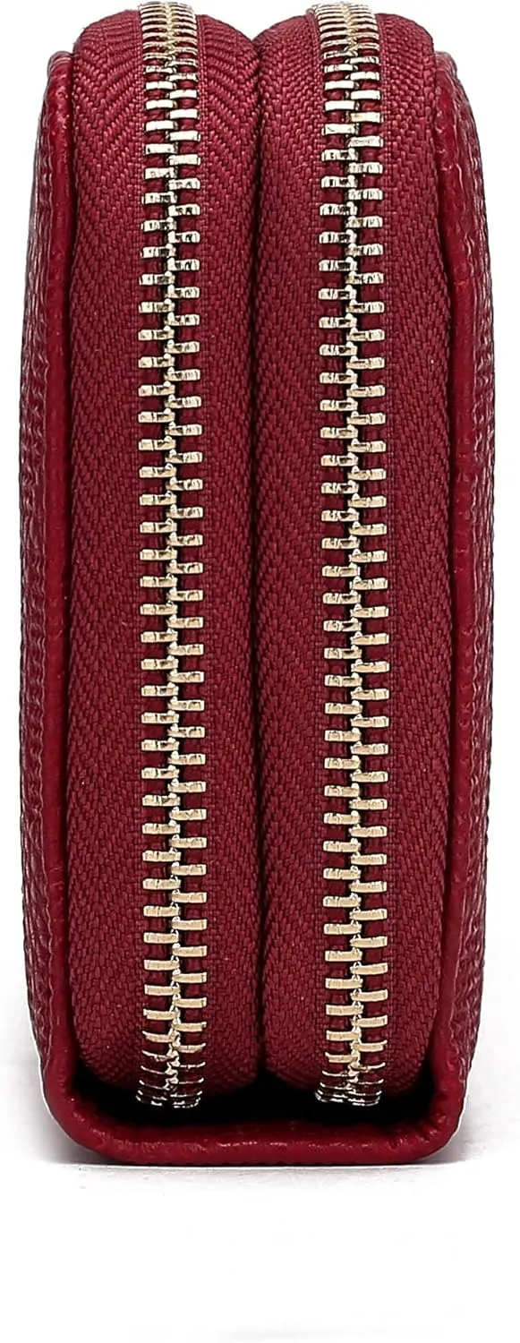 MKF Collection Wristlet Wallet for Women, Small Vegan Leather Credit Card Holder with Zipper Coin Pocket Wallet Purse Handbag By Mia K
