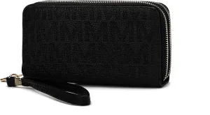 MKF Collection Wristlet Wallet for Women, Small Vegan Leather Credit Card Holder with Zipper Coin Pocket Wallet Purse Handbag By Mia K