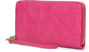 MKF Collection Wristlet Wallet for Women, Small Vegan Leather Credit Card Holder with Zipper Coin Pocket Wallet Purse Handbag By Mia K