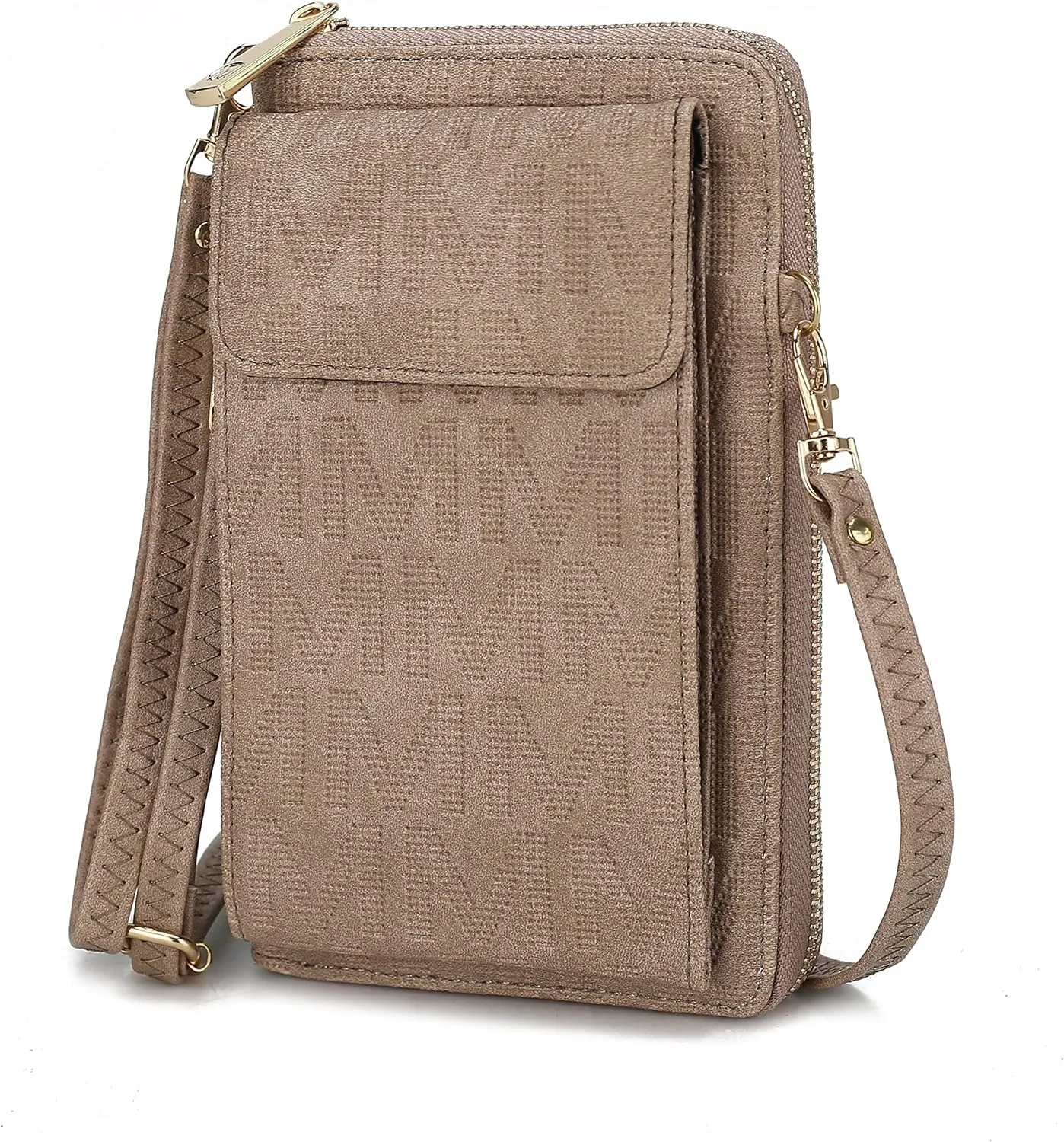 MKF CollectionCrossbody Cellphone Handbag for Women Wallet Purse – PU Leather Multi Pockets Clutch Bag, Wristlet Strap