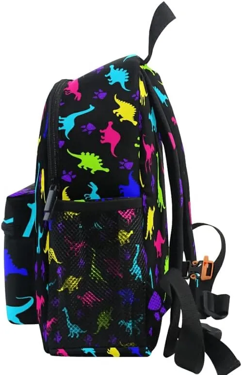 MNSRUU Kids' Backpack Cute Colorful Dinosaurs Toddler Backpack Preschool Cute Bookbag Kawaii Travel Backpack for Boys Girls Age3-6