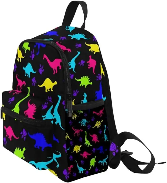 MNSRUU Kids' Backpack Cute Colorful Dinosaurs Toddler Backpack Preschool Cute Bookbag Kawaii Travel Backpack for Boys Girls Age3-6