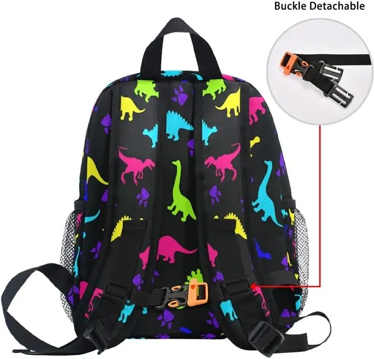 MNSRUU Kids' Backpack Cute Colorful Dinosaurs Toddler Backpack Preschool Cute Bookbag Kawaii Travel Backpack for Boys Girls Age3-6