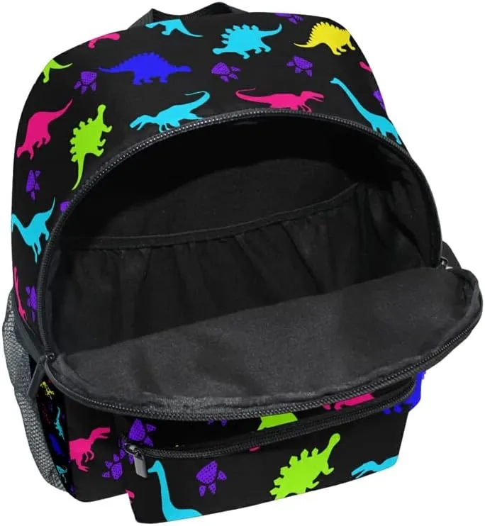 MNSRUU Kids' Backpack Cute Colorful Dinosaurs Toddler Backpack Preschool Cute Bookbag Kawaii Travel Backpack for Boys Girls Age3-6