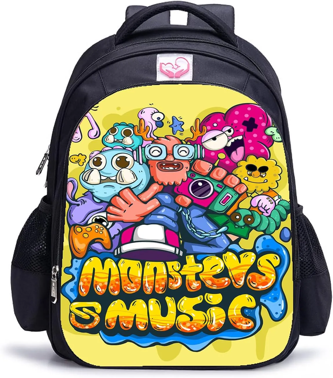 Monsters Music Horror Game Kids Backpacks Cartoon Anime School Bag Cute Large Capacity Travel Bag Student Bookbag