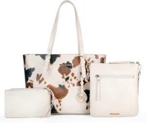 Montana West Purses for Women Tote Bag 3Pcs Set Leopard Print Satchel Handbags