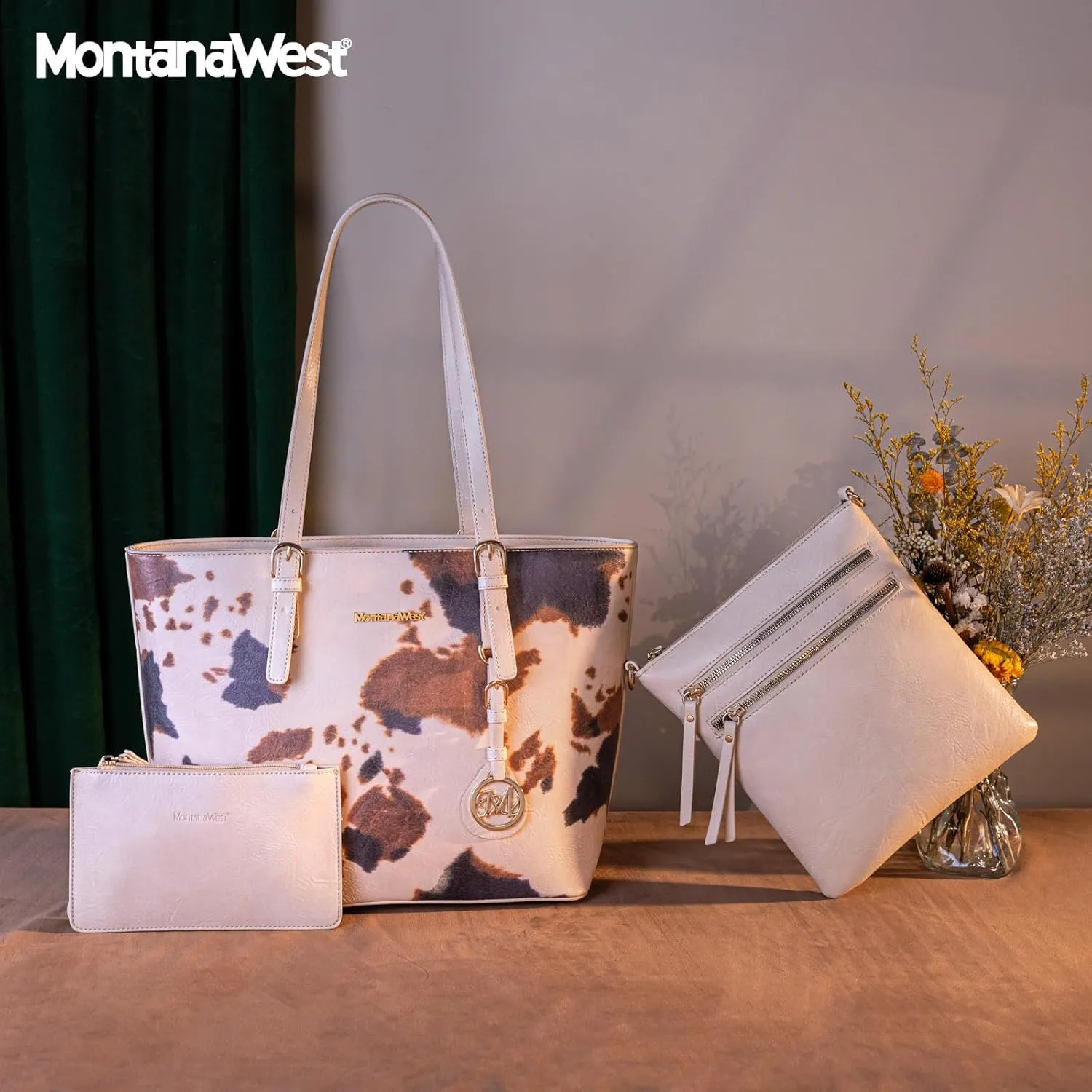 Montana West Purses for Women Tote Bag 3Pcs Set Leopard Print Satchel Handbags