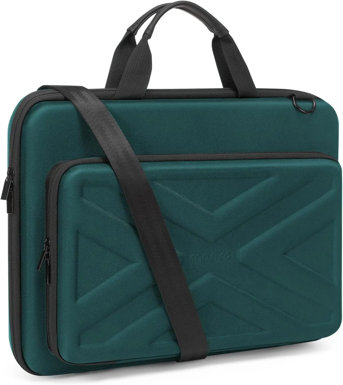 MOSISO Hard Shell Laptop Case for Men Women,13 inch Computer Bag Compatible with MacBook, HP, Dell, Lenovo, Asus, Notebook,13.3 inch Laptop Bag with Front Pocket & Shoulder Strap, Teal Green