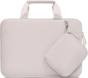 MOSISO Laptop Case 13.3 inch, 13-13.3 inch Laptop Sleeve Bag Compatible with MacBook Air/Pro 13 / Pro 14, HP Dell ASUS, Neoprene Carrying Computer Bag with Handle&Detachable Small Case, Stone Gray