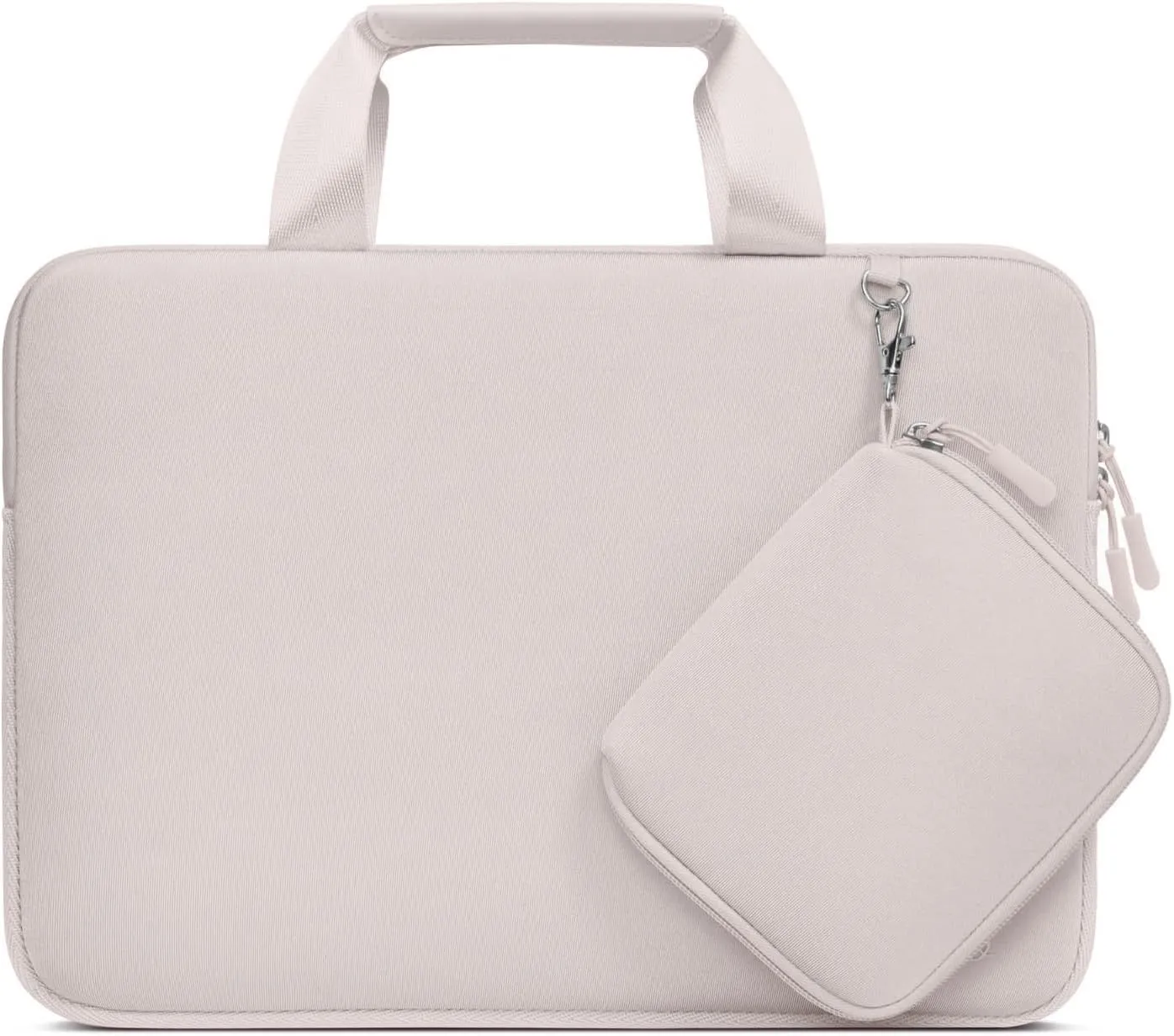 MOSISO Laptop Case 13.3 inch, 13-13.3 inch Laptop Sleeve Bag Compatible with MacBook Air/Pro 13 / Pro 14, HP Dell ASUS, Neoprene Carrying Computer Bag with Handle&Detachable Small Case, Stone Gray