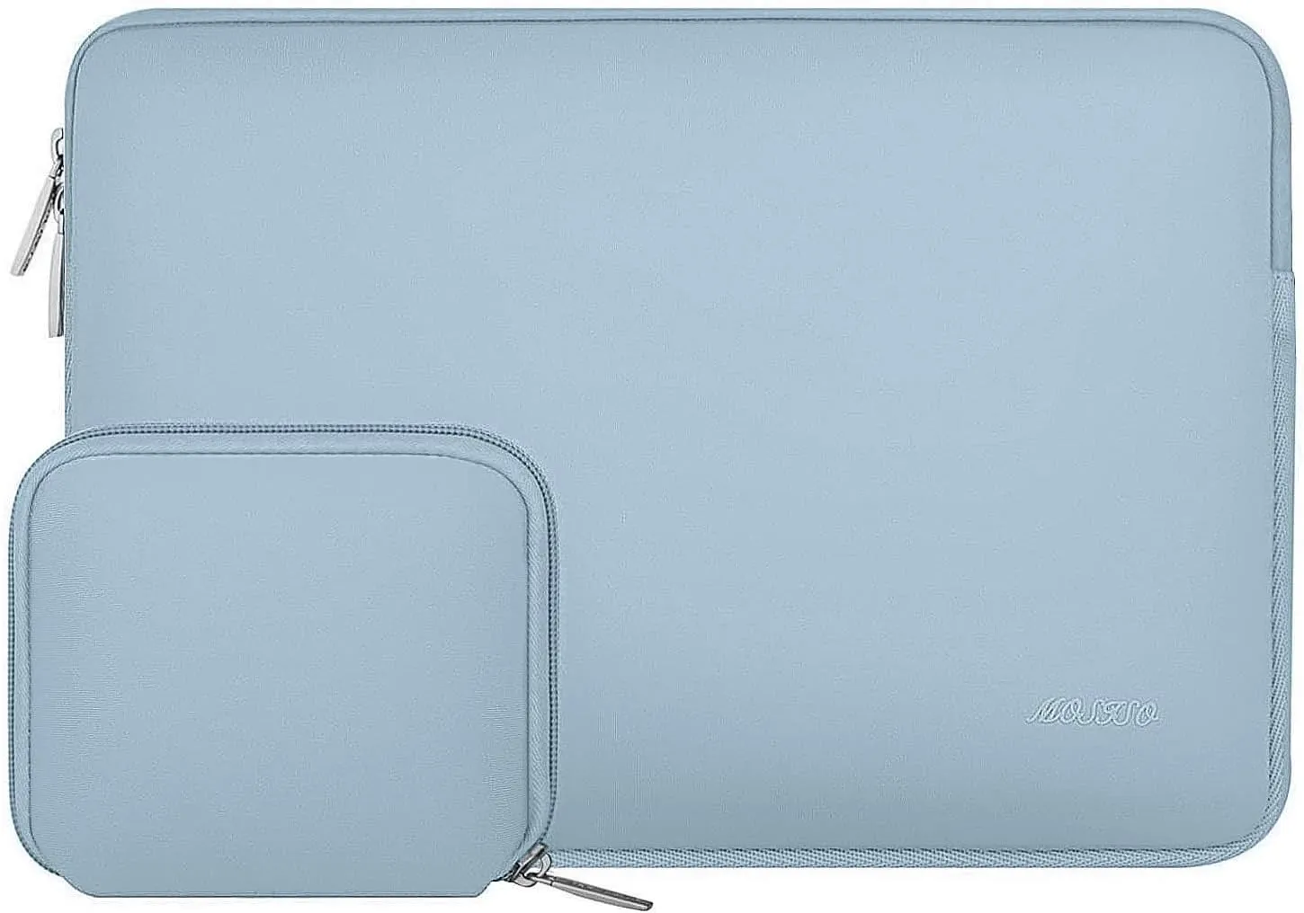 MOSISO Laptop Case 14 inch, 14 inch Laptop Sleeve Bag Compatible with HP Lenovo Dell ASUS Acer, HP Stream, Dell Latitude, Lenovo IdeaPad, Neoprene Computer Sleeve Bag with Small Case, Airy Blue