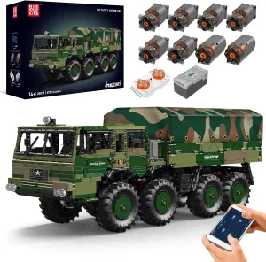 Mould King 20039 Military Vehicles Building Blocks Set, RC Control Heavy All-Terrain Vehicle Model for Adult, Army Trucks Car Collectible Model for Military Enthusiasts (4733 Pieces)