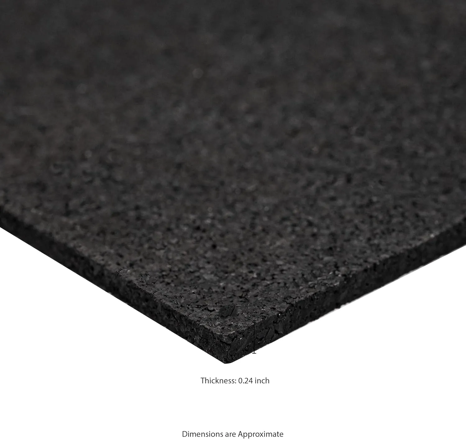 MSI Rubber Utility Mat 60" W x 96" L x 0.24" Thick - Non-Slip, Anti-Fatigue, Heat Resistant - Ideal for Gym Floors, Garages, Stables, Indoor & Outdoor Use - Heavy-Duty & Durable Protection