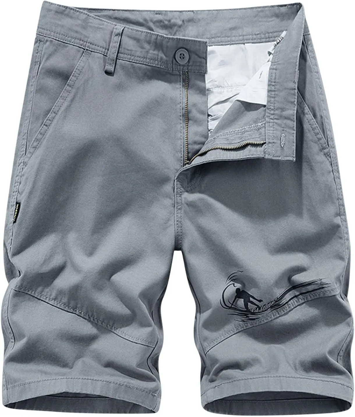 Muscularfit Men Workout Shorts Regular and Big & Tall Cotton Solid Cargo Shorts Outdoor Fashion Sport Work Utility Shorts