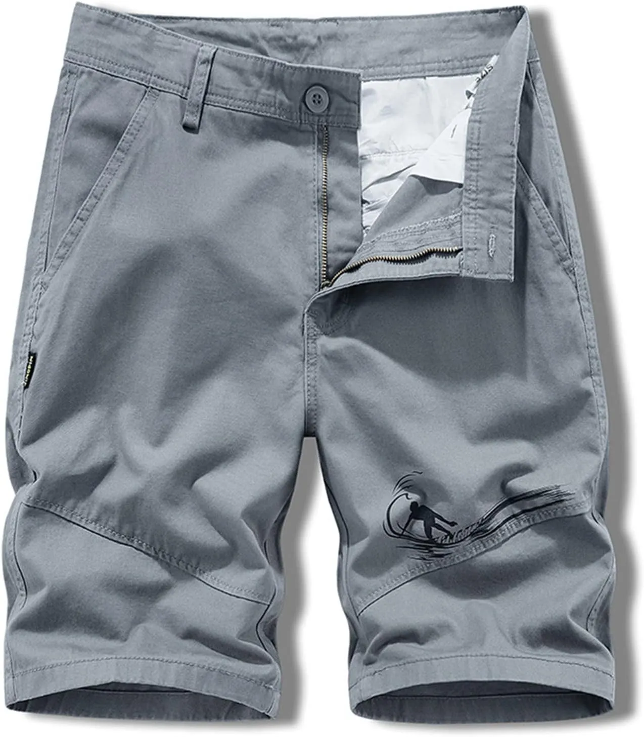 Muscularfit Men Workout Shorts Regular and Big & Tall Cotton Solid Cargo Shorts Outdoor Fashion Sport Work Utility Shorts