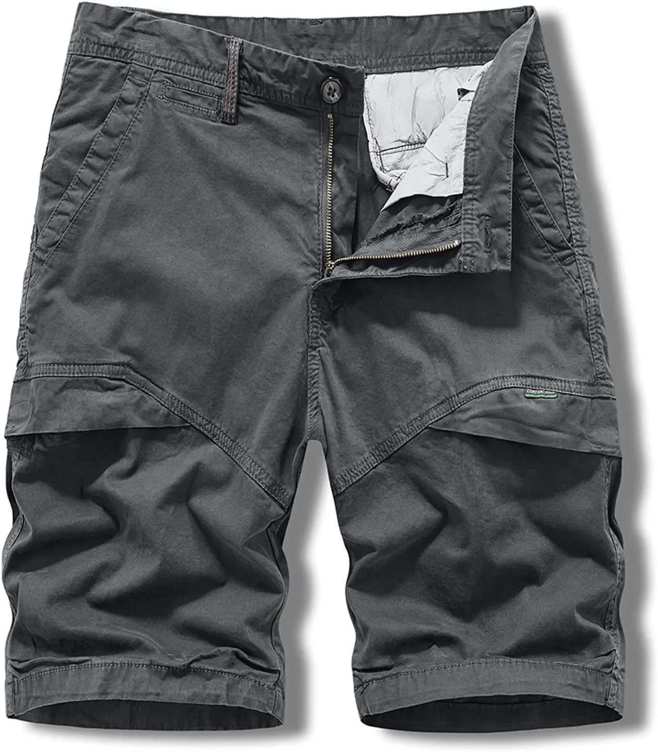 Muscularfit Shorts Men Casual Cotton Solid Multi Pockets Cargo Shorts Summer Outdoor Fashion Work Utility Tooling Shorts 2023