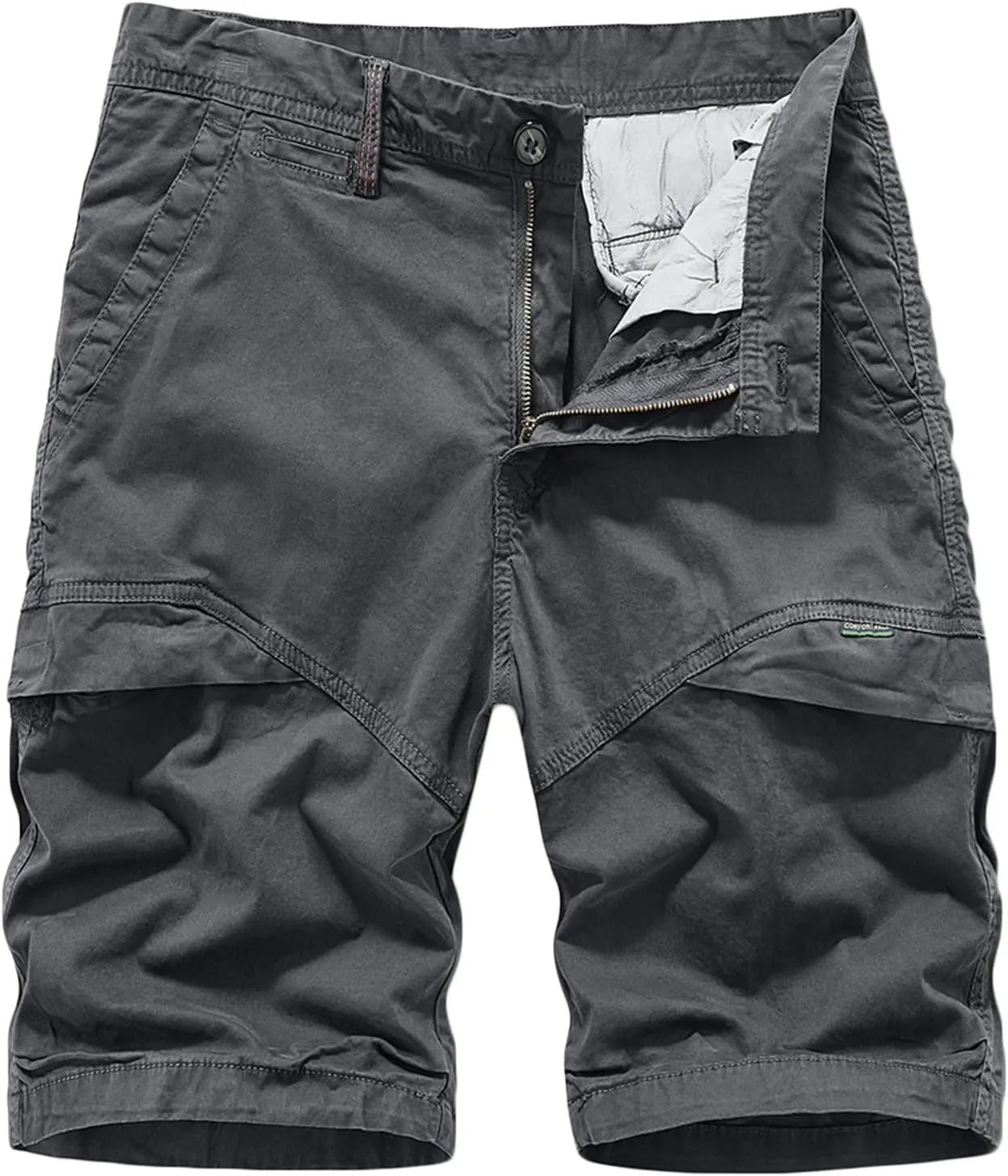 Muscularfit Shorts Men Casual Cotton Solid Multi Pockets Cargo Shorts Summer Outdoor Fashion Work Utility Tooling Shorts 2023