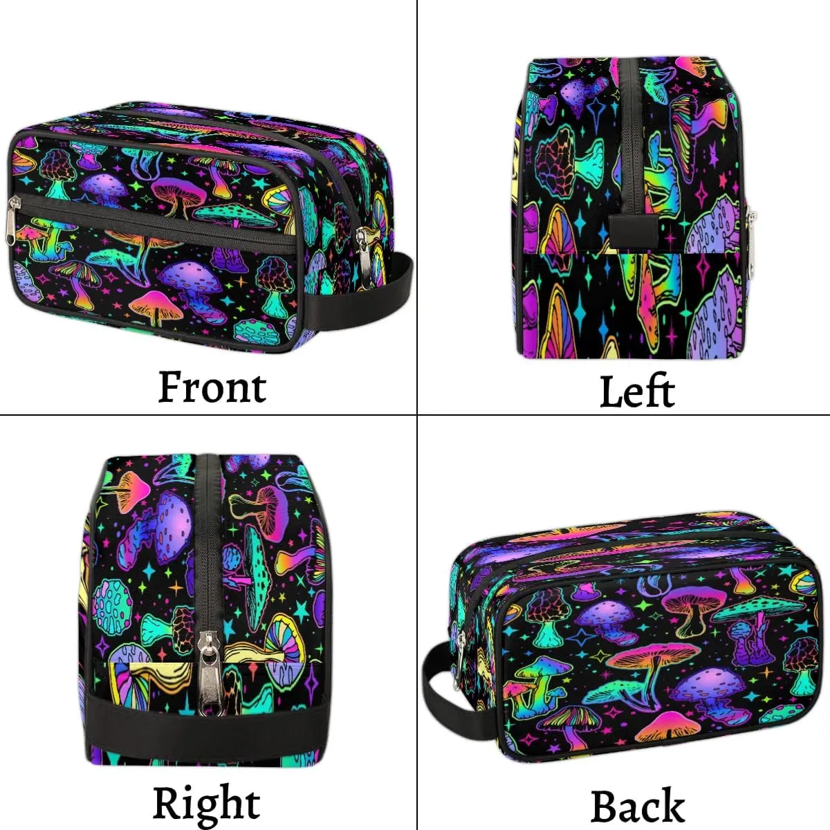 Mushroom Halloween Makeup Bag Travel Toiletry Bag for Women, Kids Toiletry Bag Cosmetic Waterproof Small Easy-carry