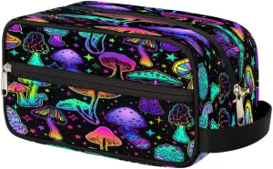 Mushroom Halloween Makeup Bag Travel Toiletry Bag for Women, Kids Toiletry Bag Cosmetic Waterproof Small Easy-carry