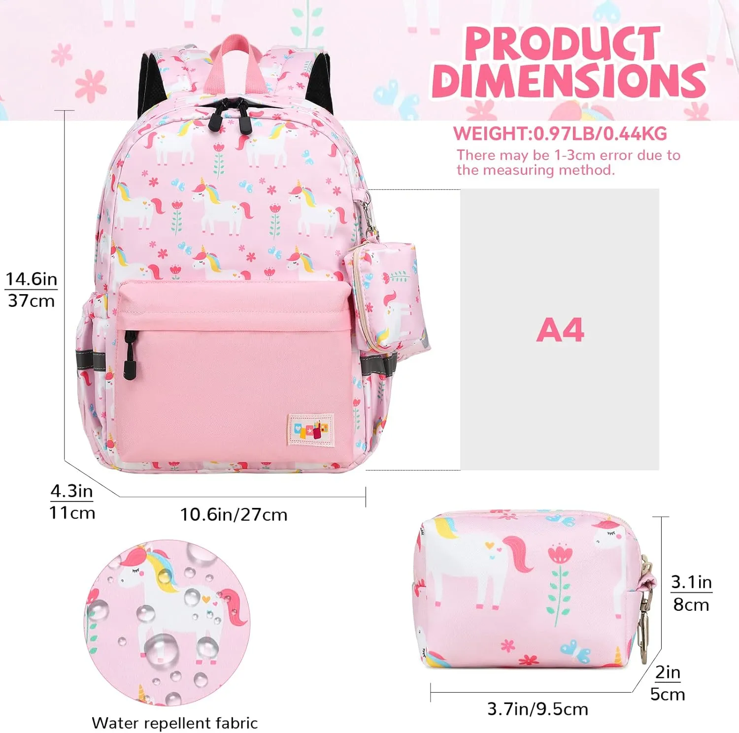 mygreen Toddler Backpack, Kids Backpack for Boys and Girls with Chest Strap