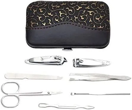 Nail Clippers, Manicure Pedicure Set,Nail clippers manicure set,Travel Mini Nail Set 7pcs Stainless Steel Manicure Set & Kits Pedicure Scissor Tweezer Knife Endoscope Pick Utility Nail Clipper Kit Set