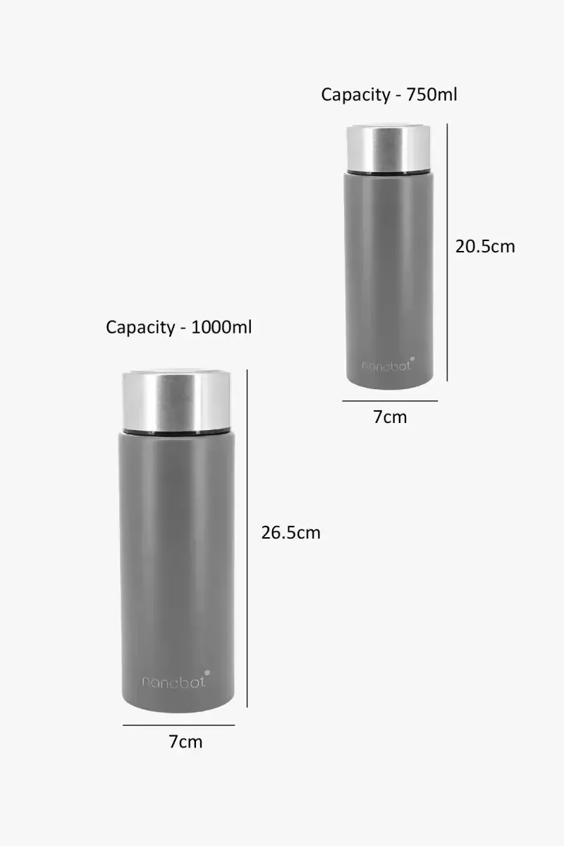 Nanobot Stainless Steel Tesla Water Bottle - 1000 ml