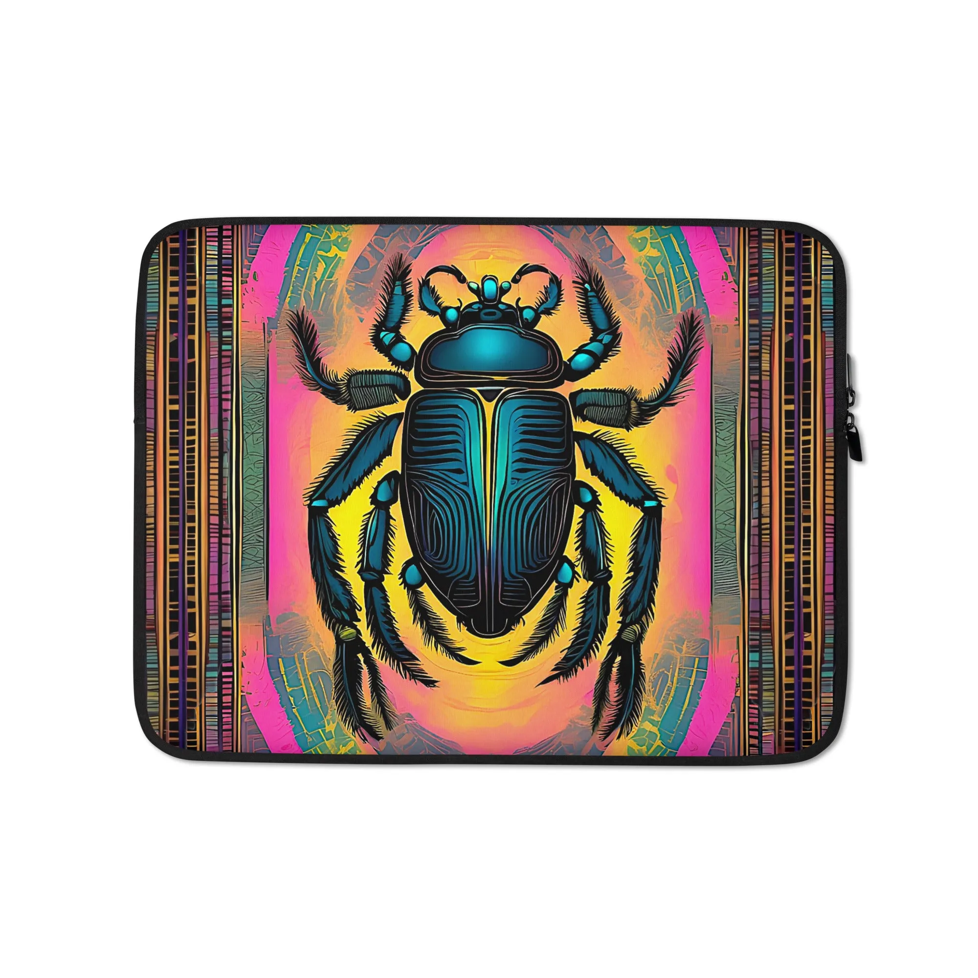 Neon Egyptian Scarab Laptop Sleeve
