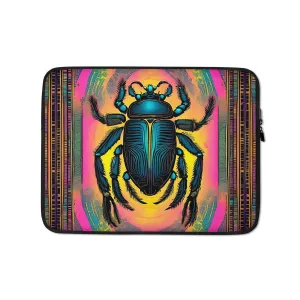 Neon Egyptian Scarab Laptop Sleeve