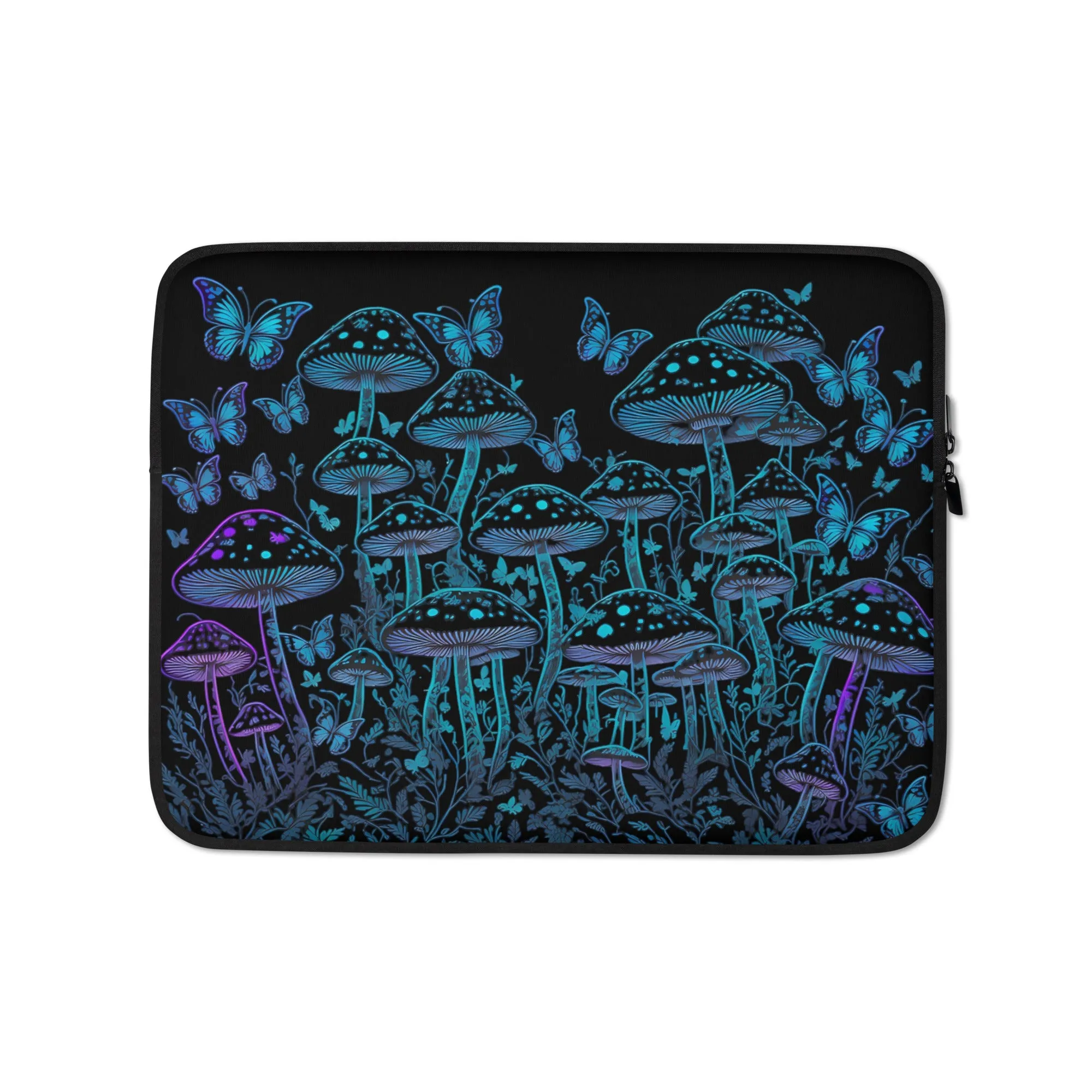Neon Mushroom Forest Neon Laptop Sleeve