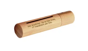 New CUSTOM ENGRAVED Natural Sandalwood Cremation Urn/Scattering Tube with Window - Fits Pocket or Purse, Perfect for Travel, TSA Compliant