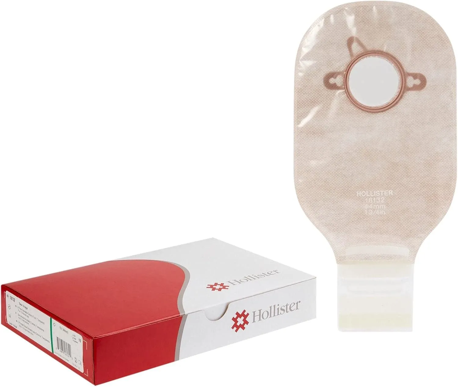 New Image Drainable 12"L 2pc System Colostomy Pouch 1.75" Flange 18132, 10 Ct