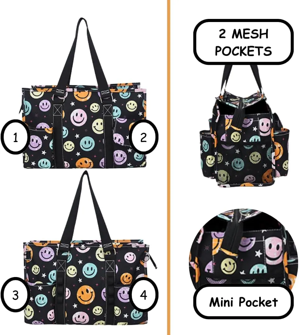 NGIL Utility Water Resistant Zippered Lined Tote Bag,Multi Pocket Organizer, Work Tote Bags for Women, Nurse Tote,Nurse Gift