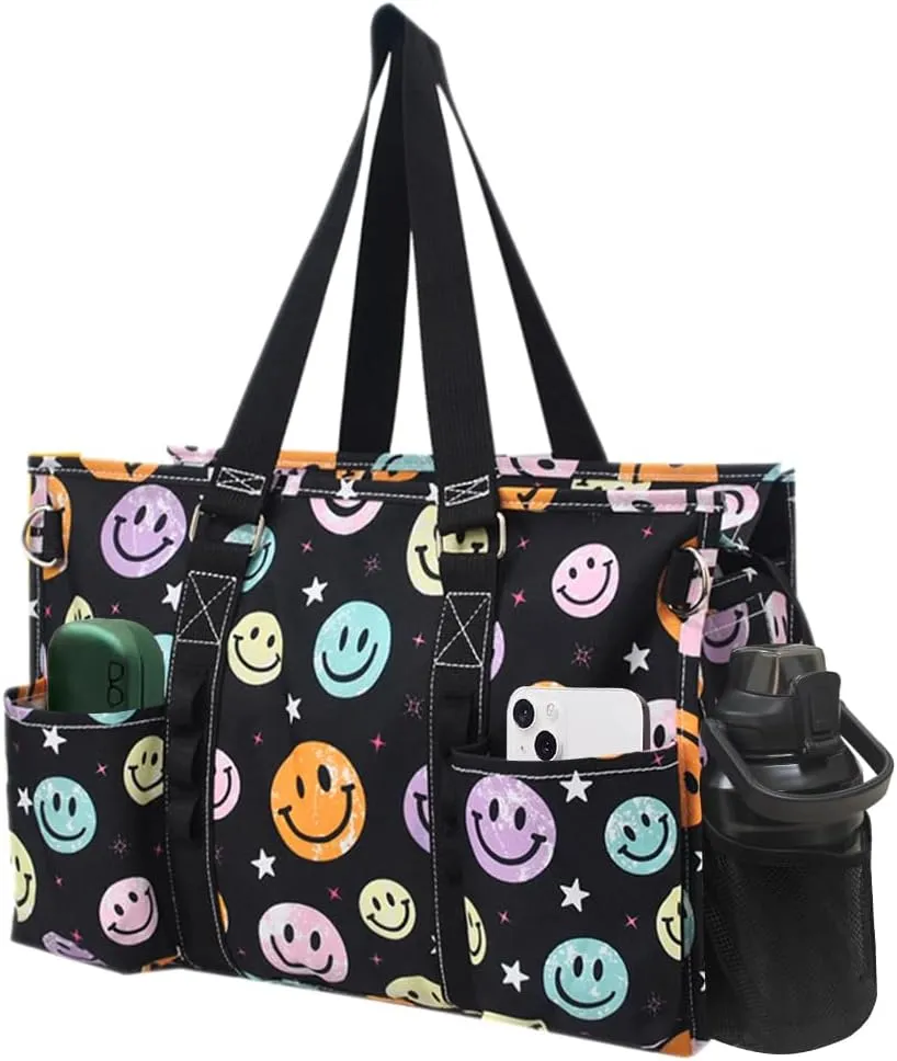 NGIL Utility Water Resistant Zippered Lined Tote Bag,Multi Pocket Organizer, Work Tote Bags for Women, Nurse Tote,Nurse Gift