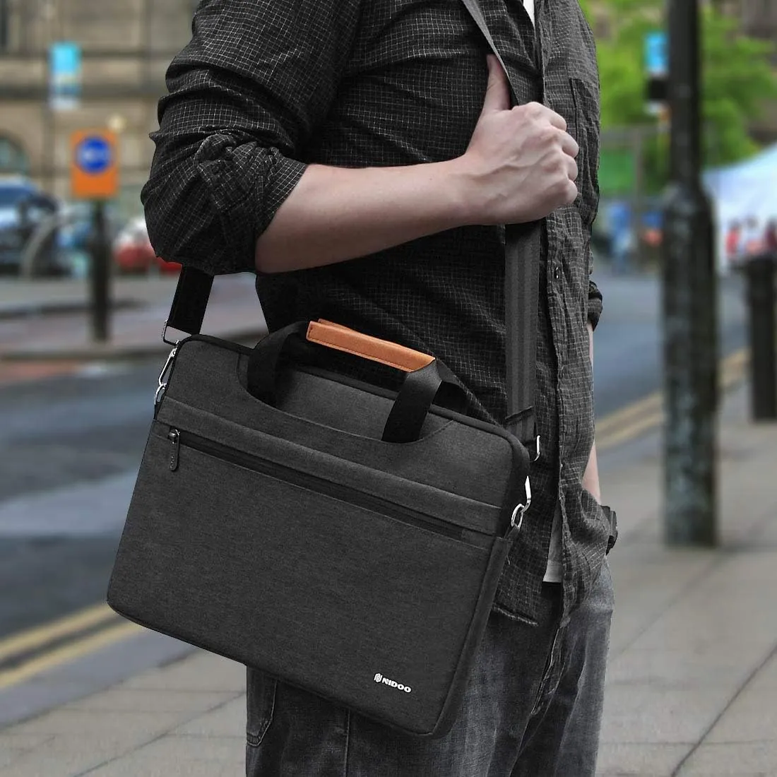 NIDOO 10-17 Inch Laptop Briefcase Carrying Bag Water-Resistant Computer Sleeve Case
