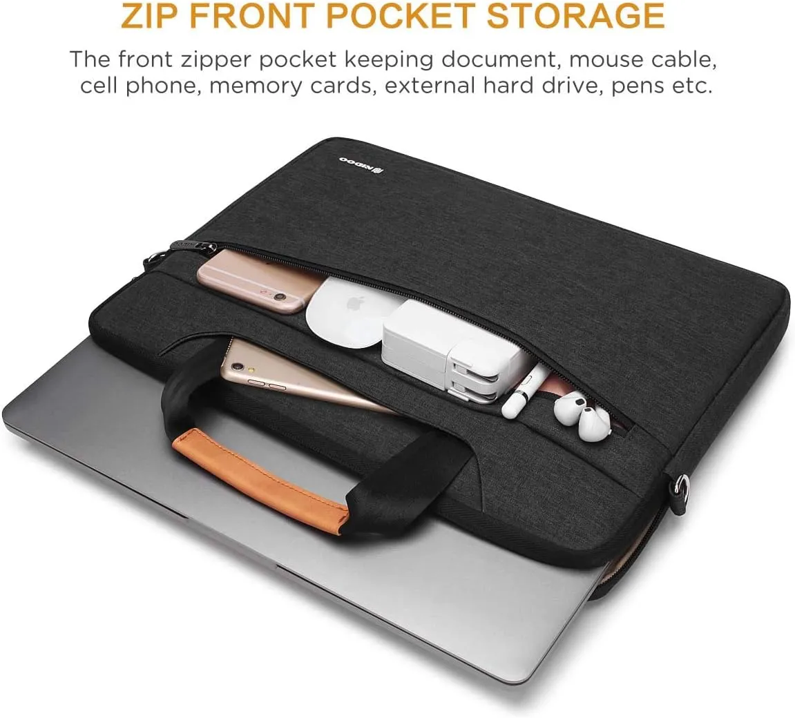 NIDOO 10-17 Inch Laptop Briefcase Carrying Bag Water-Resistant Computer Sleeve Case
