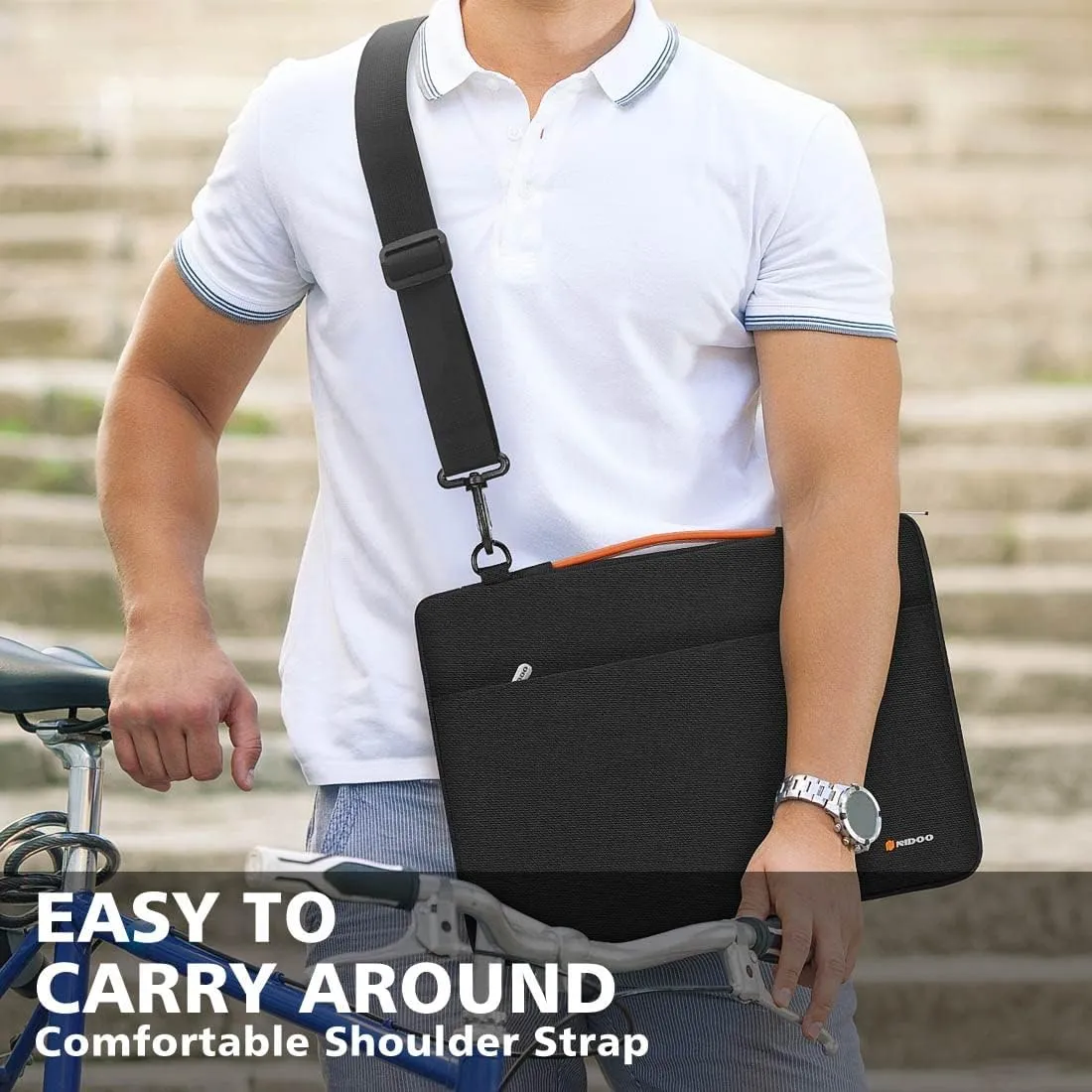 NIDOO 13-14 inch Laptop Sleeve Notebook Shoulder Bag Handbag for 13.5" Surface Laptop 2 3 4 / Surface Book 2 3/14" Lenovo Chromebook S345 / ThinkPad X1 Carbon/IdeaPad C340 C740 / HP Pavilion 14