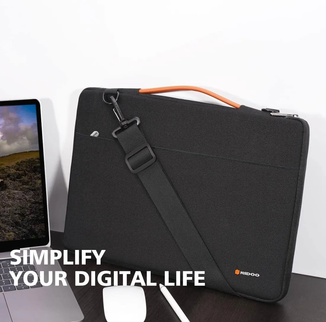 NIDOO 13-14 inch Laptop Sleeve Notebook Shoulder Bag Handbag for 13.5" Surface Laptop 2 3 4 / Surface Book 2 3/14" Lenovo Chromebook S345 / ThinkPad X1 Carbon/IdeaPad C340 C740 / HP Pavilion 14