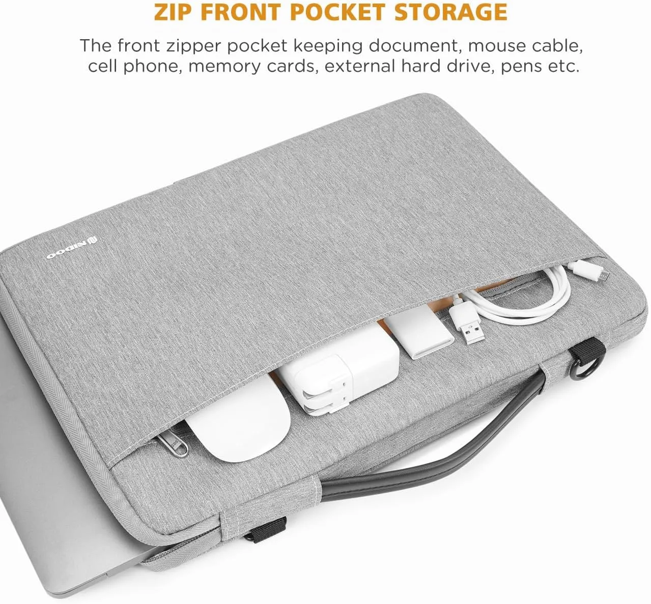 NIDOO 15.6 inch Laptop Sleeve Case Carrying Bag for 16" MacBook Pro M2 M1 / Legion 7i Gen 6 / Legion 5 Pro / 15" Surface Laptop 3/15.6" Lenovo Legion 5 / ThinkPad T15 P15s E15 L15 / Galaxy Book Pro