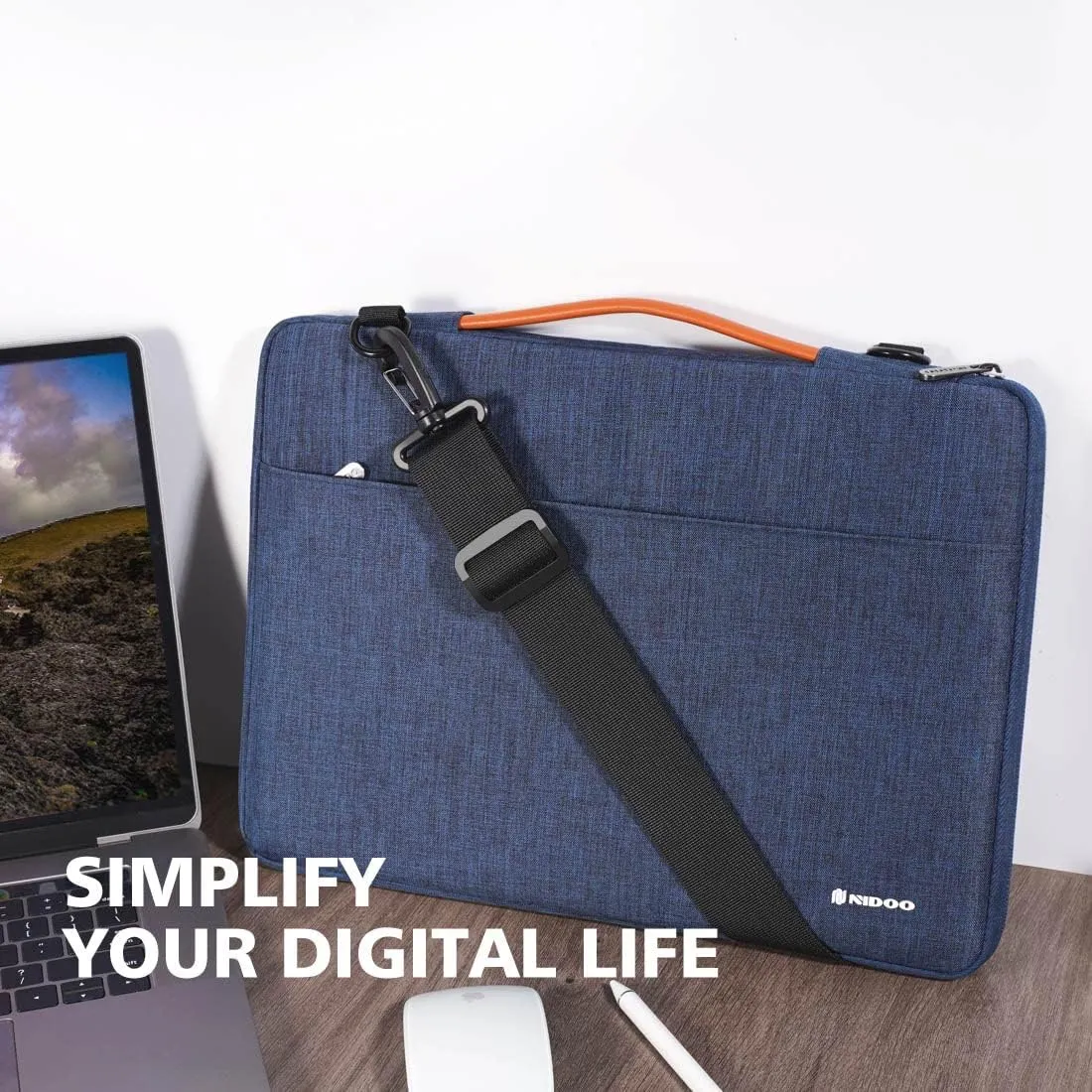 NIDOO 17.3 Inch Laptop Sleeve Bag Notebook Carrying Handbag Computer Case Compatible with 17.3" HP Gaming Pavilion 17 / Lenovo Legion 5 Gen 6 Y540 / Acer Chromebook 317 / Dell Inspiron 17 / G7 17