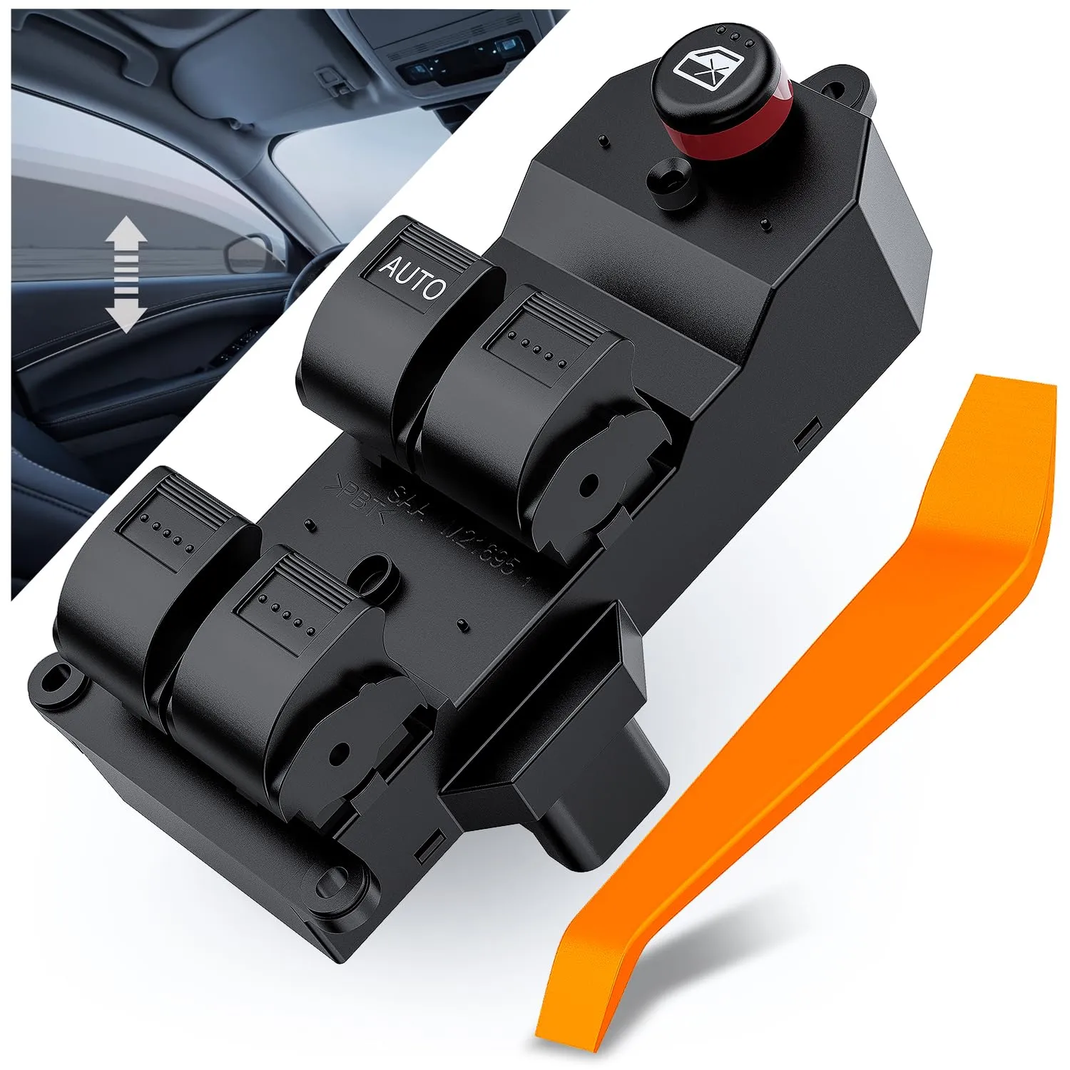 Nilight Power Master Window Switch Compatible with 2001 2002 2003 2004 2005 Honda Civic 2002-2006 Honda CR-V Sport Utility Front Left Driver Side Replacement Button Windows Switches Set