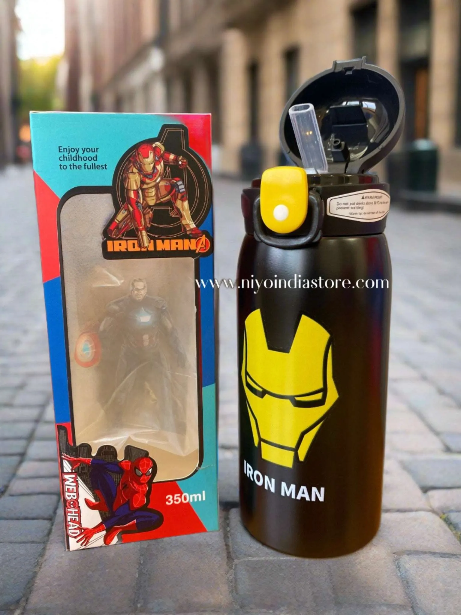 NIYO TOYS Avenger Water Bottle for Kids - Fun Design