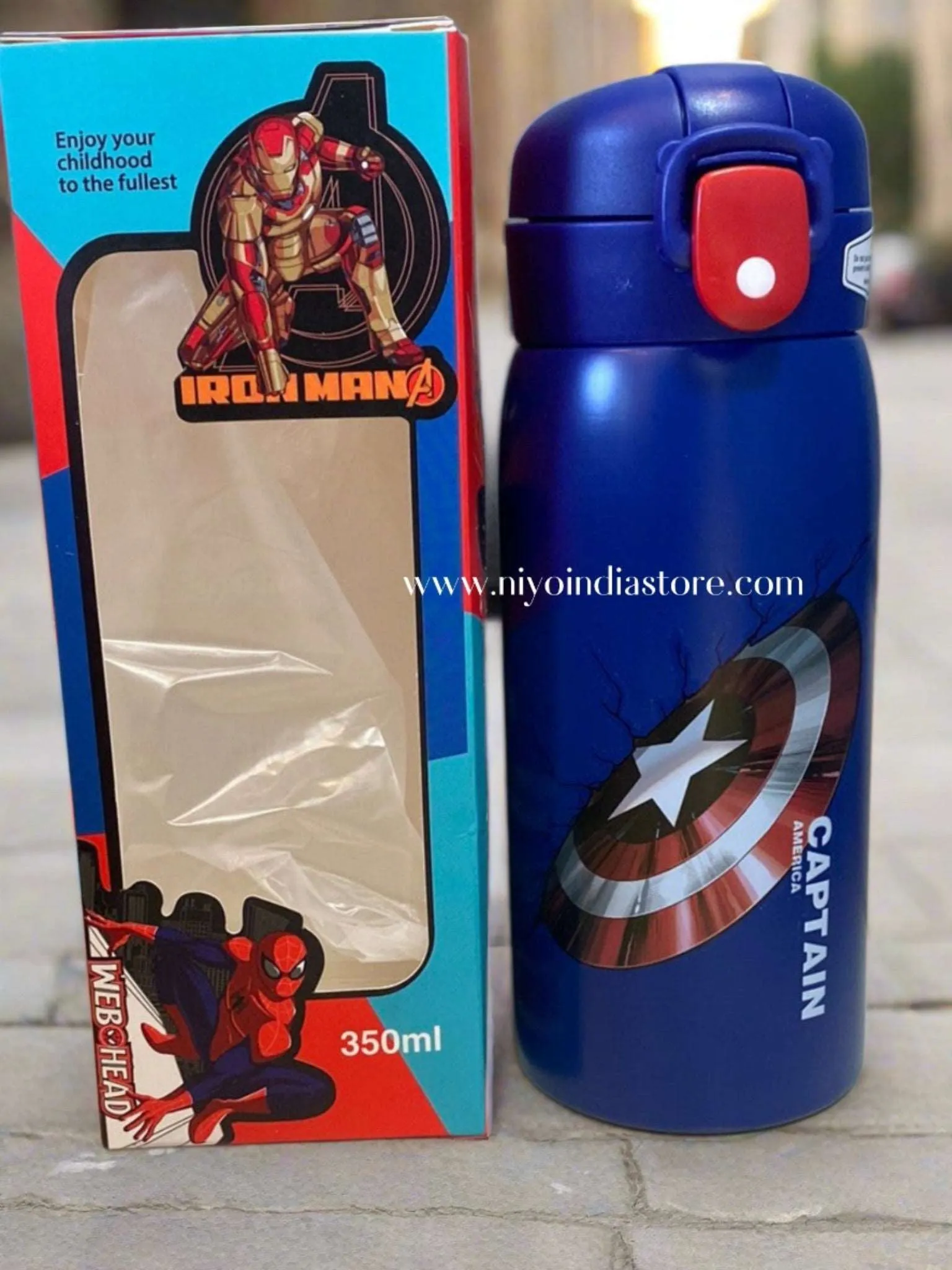NIYO TOYS Avenger Water Bottle for Kids - Fun Design