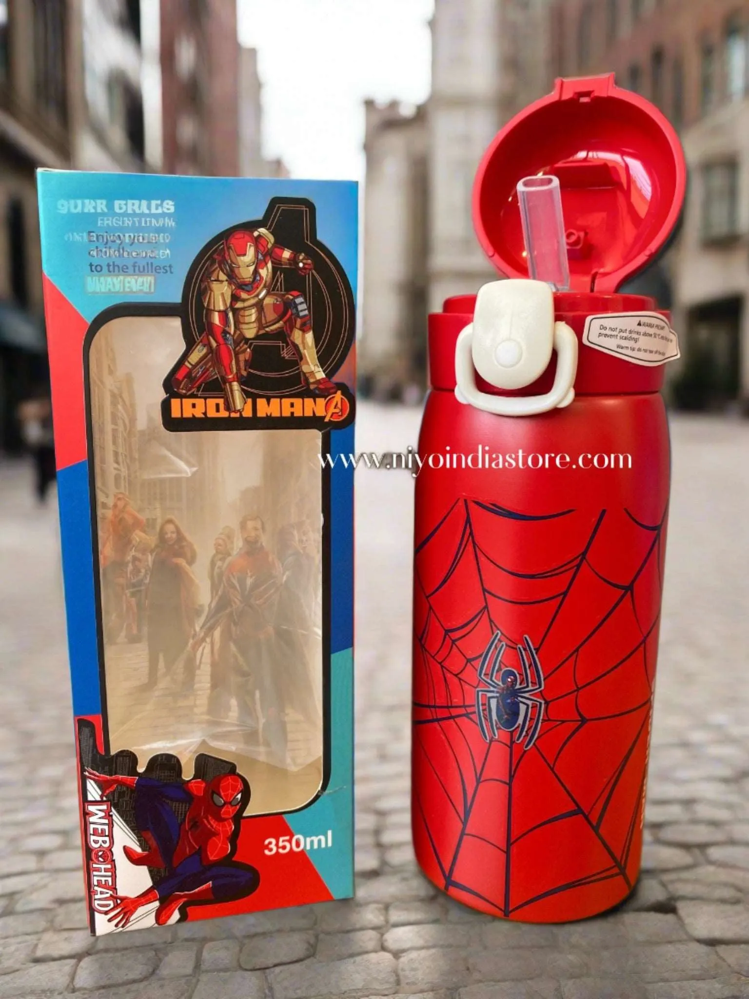 NIYO TOYS Avenger Water Bottle for Kids - Fun Design