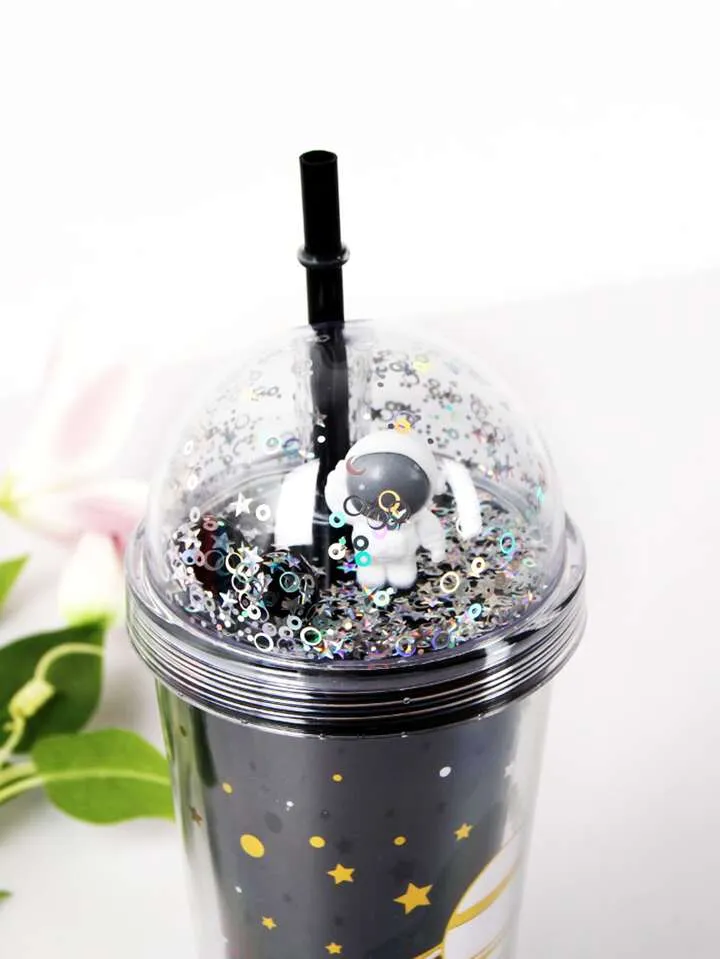 NIYO TOYS Cartoon Space Straw Cup for Kids
