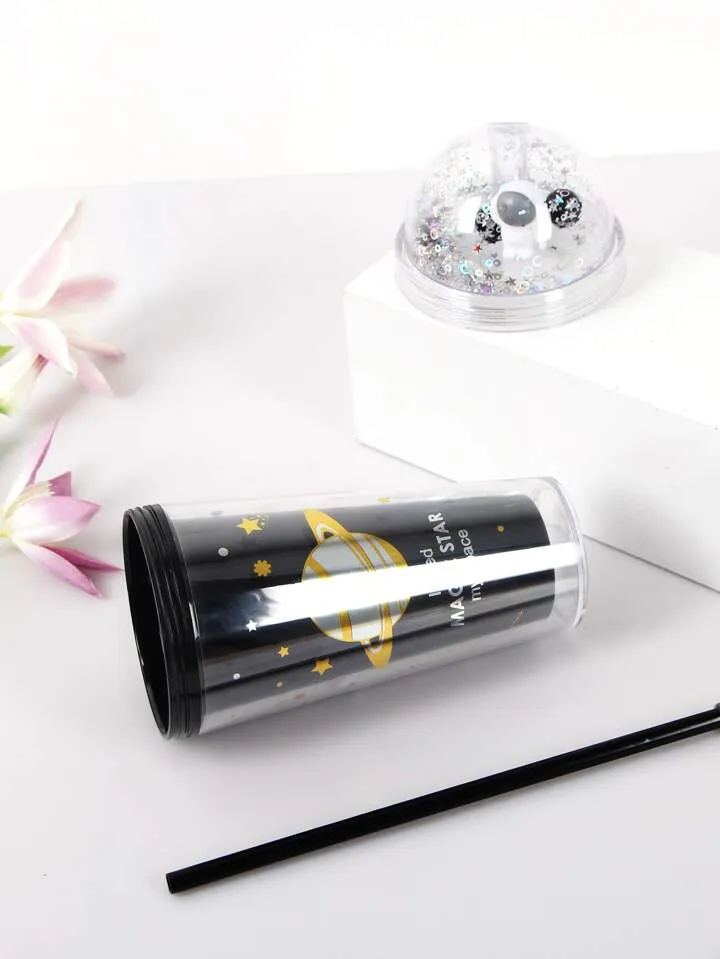 NIYO TOYS Cartoon Space Straw Cup for Kids