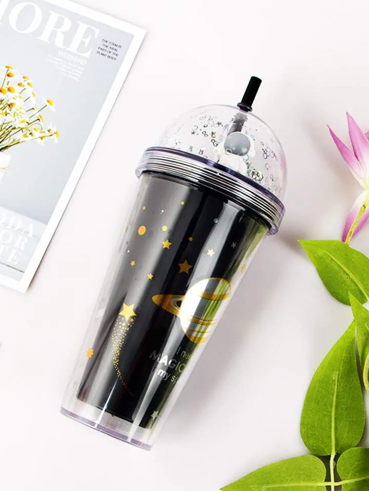 NIYO TOYS Cartoon Space Straw Cup for Kids