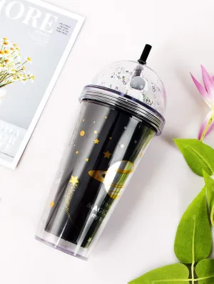 NIYO TOYS Cartoon Space Straw Cup for Kids