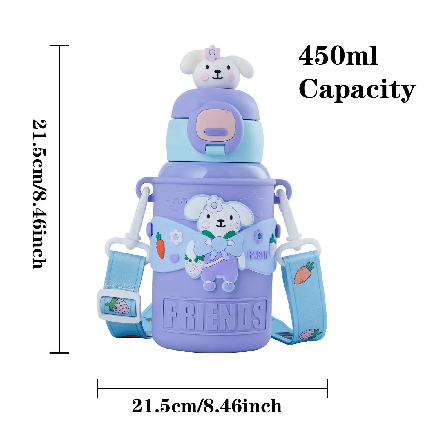 NIYO TOYS Insulated Water Bottle for School - Fun Design